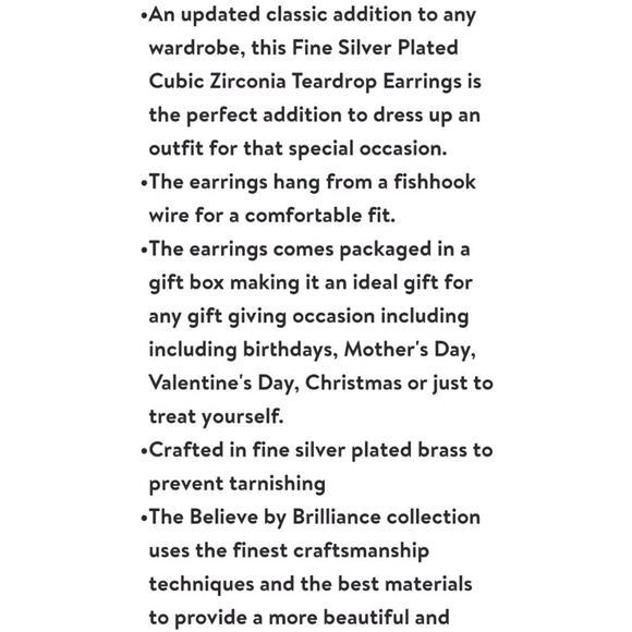 Believe By Brilliance Large Fine Silver Plated Hoop Earrings New With Box - Picture 5 of 6